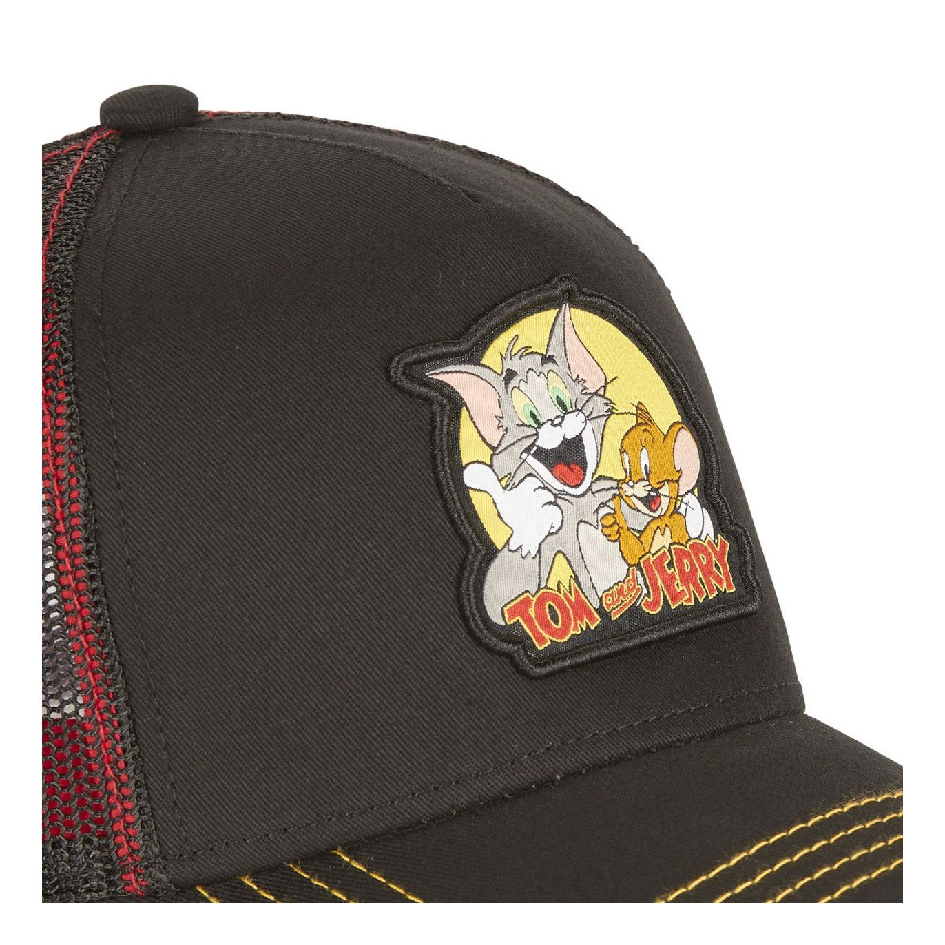 CAPSLAB Casquette Trucker Tom Jerry Snapback Noir