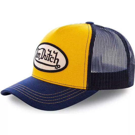 Von Dutch Casquette Jaune et Bleu Marine Trucker