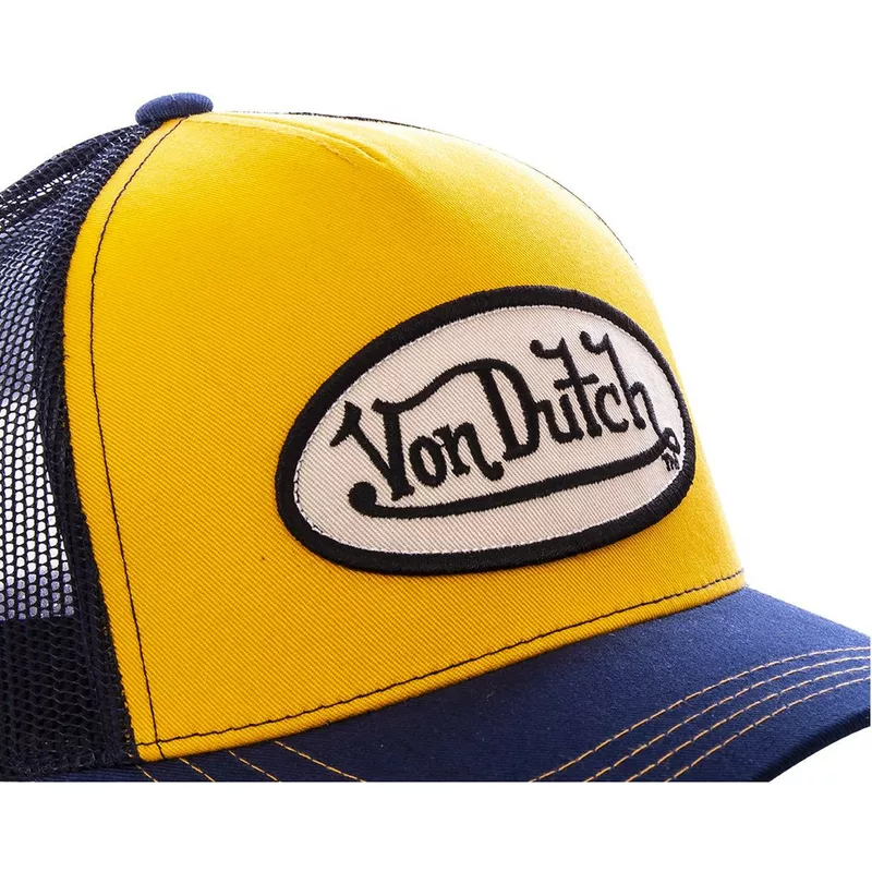 Von Dutch Casquette Jaune et Bleu Marine Trucker