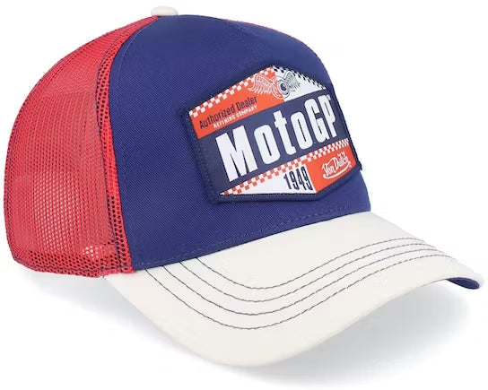 Von Dutch Casquette Moto GP Marine, Blanche & Rouge