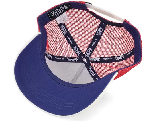 Von Dutch Casquette Moto GP Marine, Blanche & Rouge