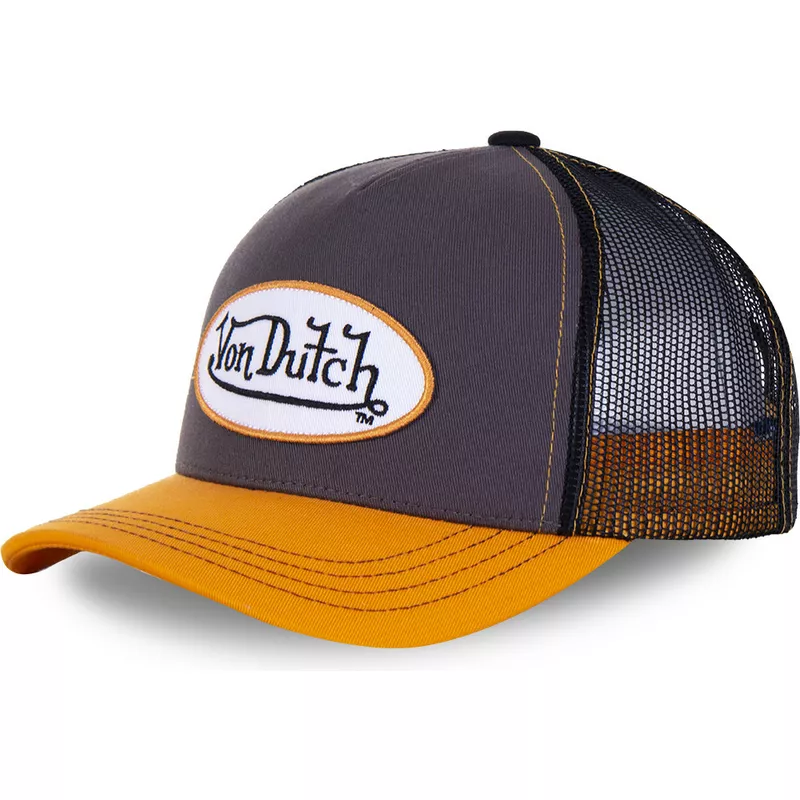 Von Dutch Casquette Orange Gris & Jaune Trucker