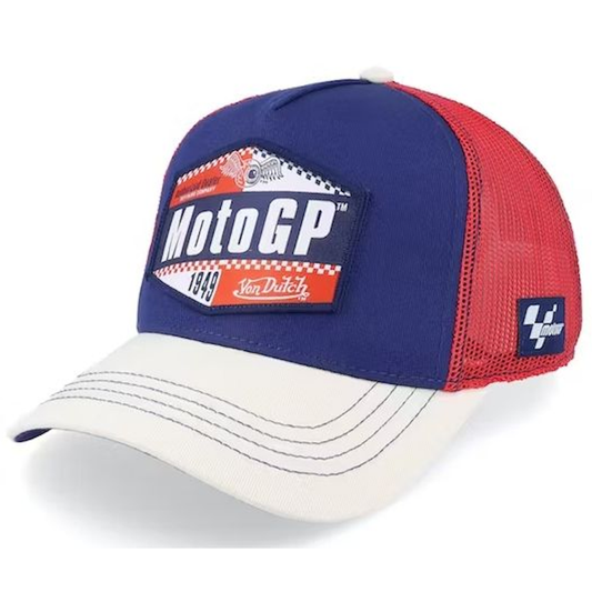 Von Dutch Casquette Moto GP Marine, Blanche & Rouge