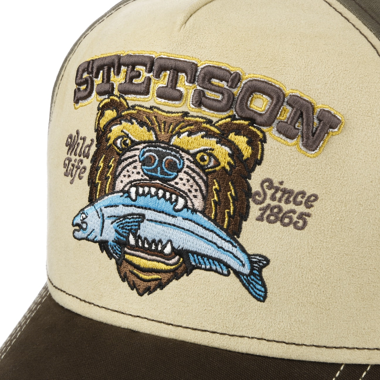 Stetson Casquette Wild Life Since 1865 Beige-Marron