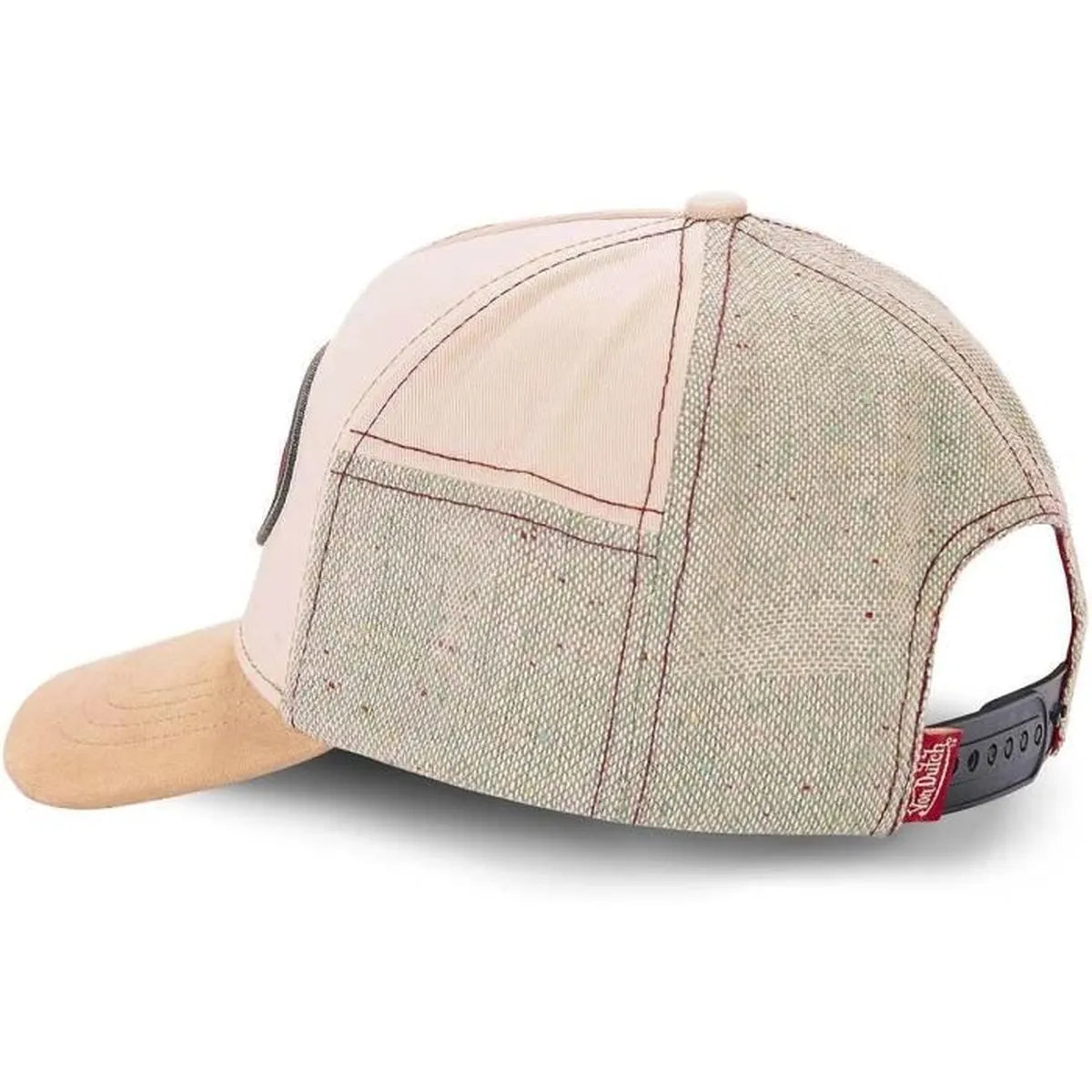 Von Dutch Casquette à Visière Courbée Blanche et Beige