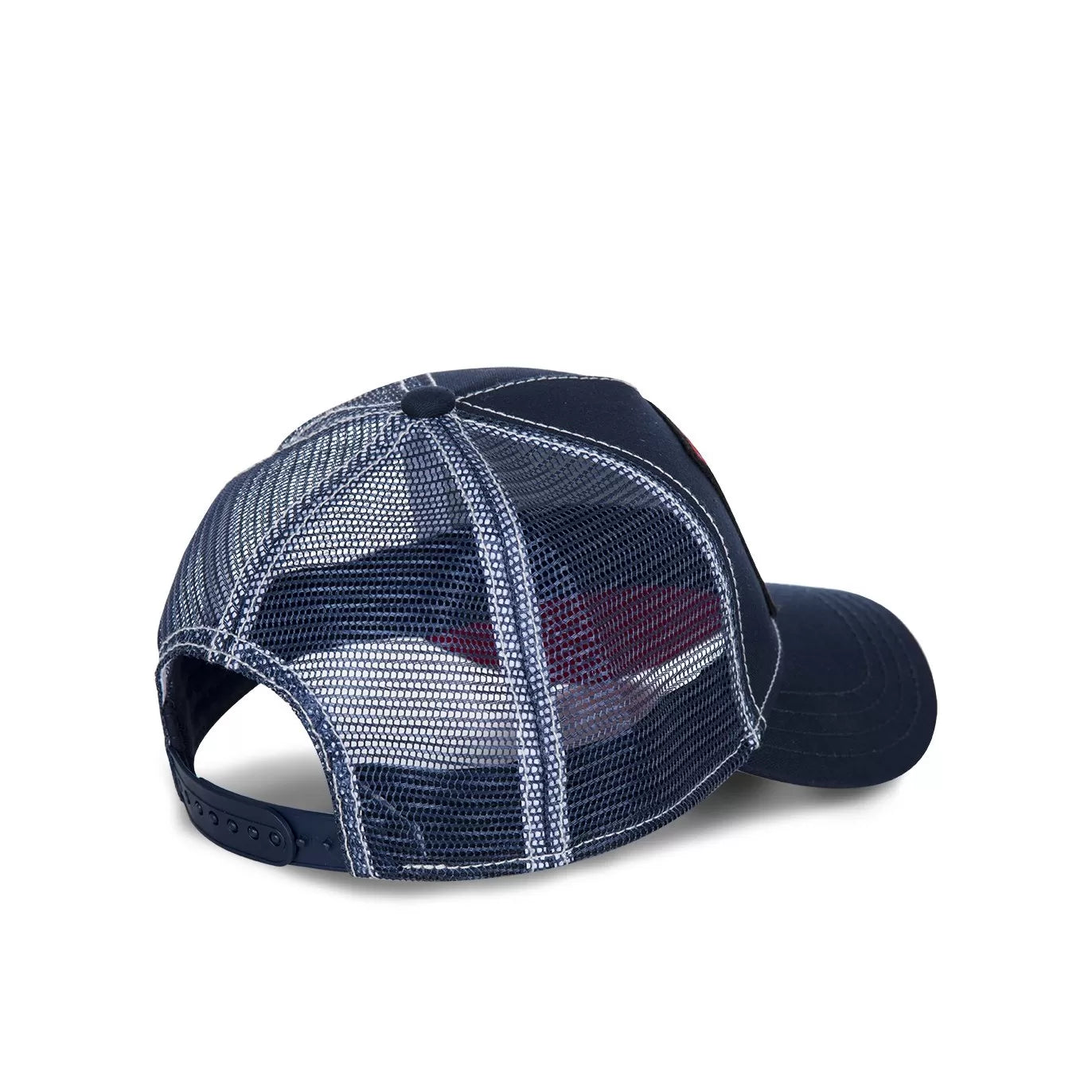 Von Dutch Casquette Live Fast Carrée Bleu Marine Trucker